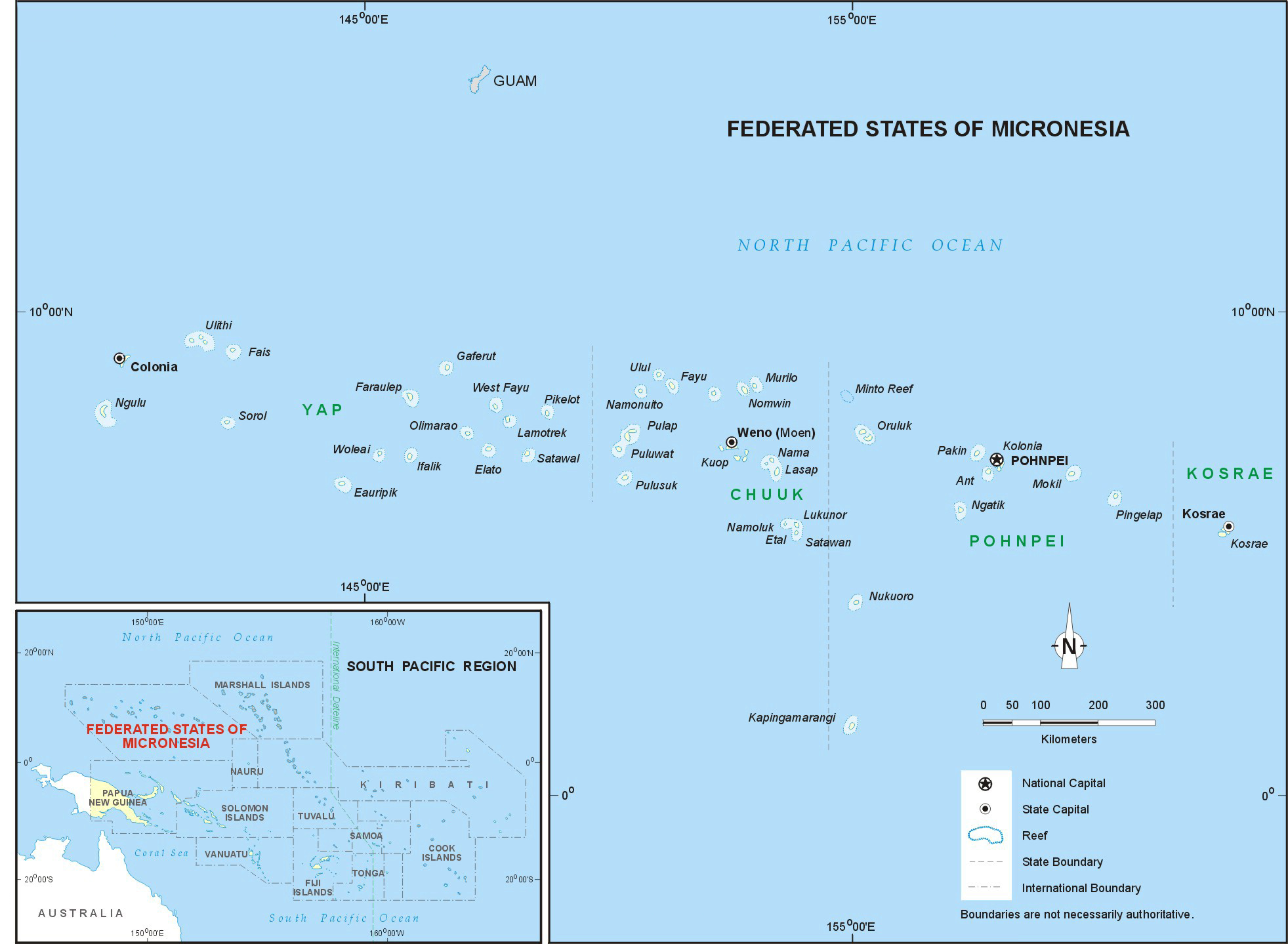 Карта Микронезия
